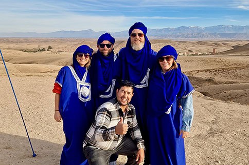 Guests dressed for the desert